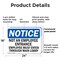 Signmission Not An Employee Entrance Employees Must OSHA Notice Sign, Plastic, 24in W x 18in L, 2PK OS-2PACK-NS-P-1824-L-15139 - alternate 2